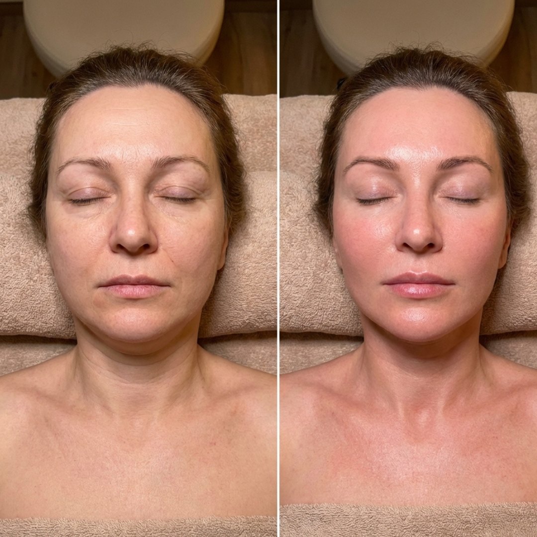 Résultat avant après du Facelift Signature sur le visage